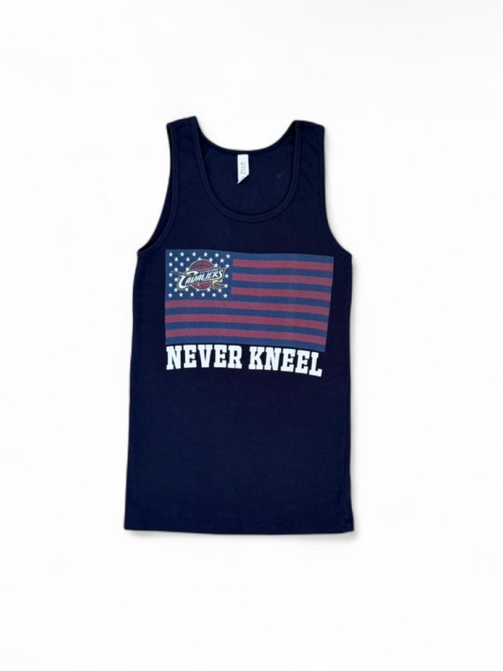 Bella Canvas Navy Tank Top with Patriotic Graphic